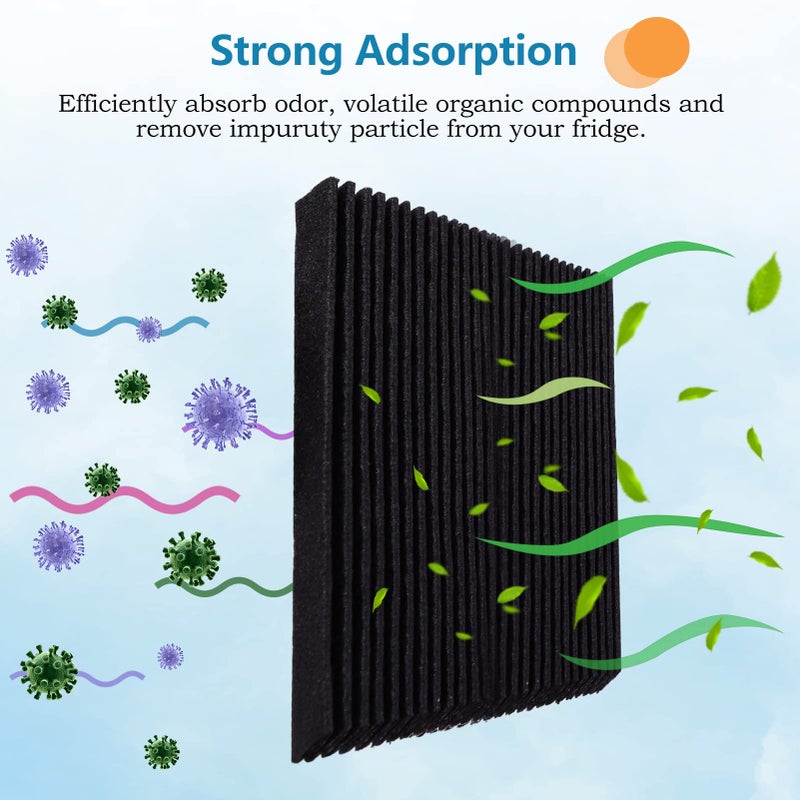 SEISSO Refrigerator Air Filter Replacement 6 Pack - Carbon Activated Filter Compatible with Frigidaire & Electrolux Pure Air Ultra Reduce Odors for EAFCBF, PAULTRA, RAF1150 242061001,242047801, 242047804 - Image 4